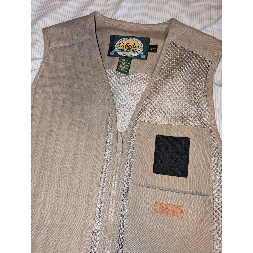 Cabela's Women's Hunting Shooting Canvas Mesh Vest Large - Picture 2 of 5
